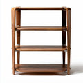 Wooden shelving unit with three tiers suitable for decorative display 80 x 40 x 100cm
