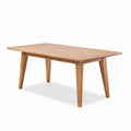 Wooden dining table for indoor use 180 x 90 x 75cm natural finish