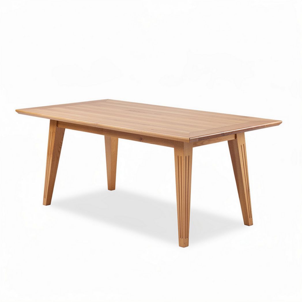 Wooden dining table for indoor use 180 x 90 x 75cm natural finish