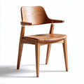 Wooden dining chair with armrests and minimalist design 45 x 55 x 80cm
